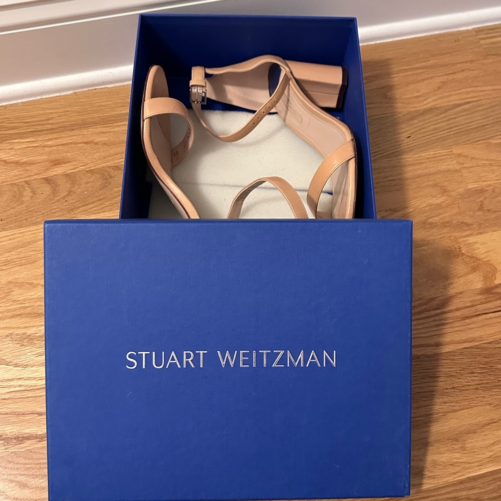 Stuart Weitzman 75 Lessnudist Platform Sandal 8.5 | Bambina Nappa | Size: 8.5